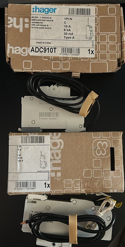 2x HAGER RCBO-1 Modules