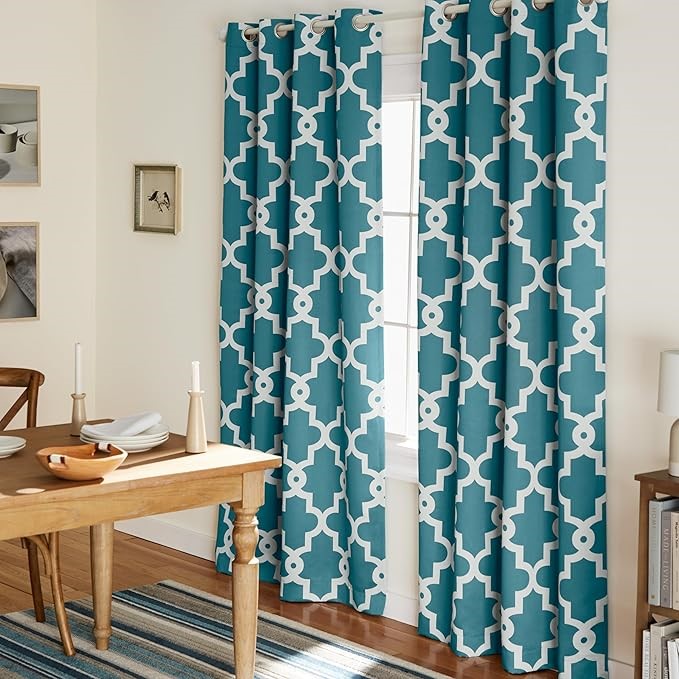 Exclusive Home Curtains EH8089-02 2-108G Ironwork Sateen Woven Blackout Gro