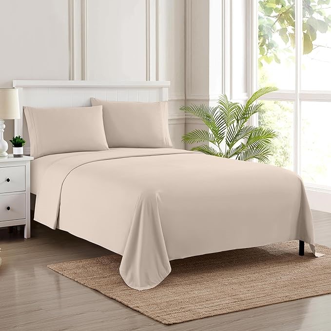 Sweet Home Collection King Bed 1800 Thread Count 21" DEEP Pocket Sheet Soft