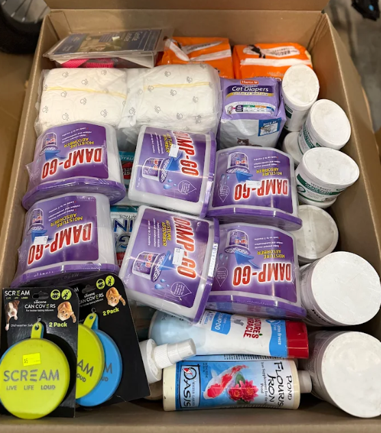 Mixed pet supplies bundle – perfect for dog, cat, bird & fish owners! Inclu