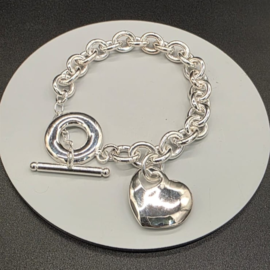 Designer Charm Locket Bracelet in Silver - Demo