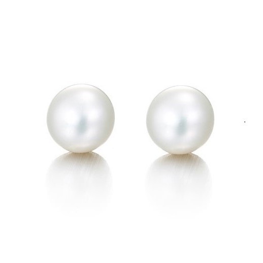 10mm Simulated White Pearl Earrings