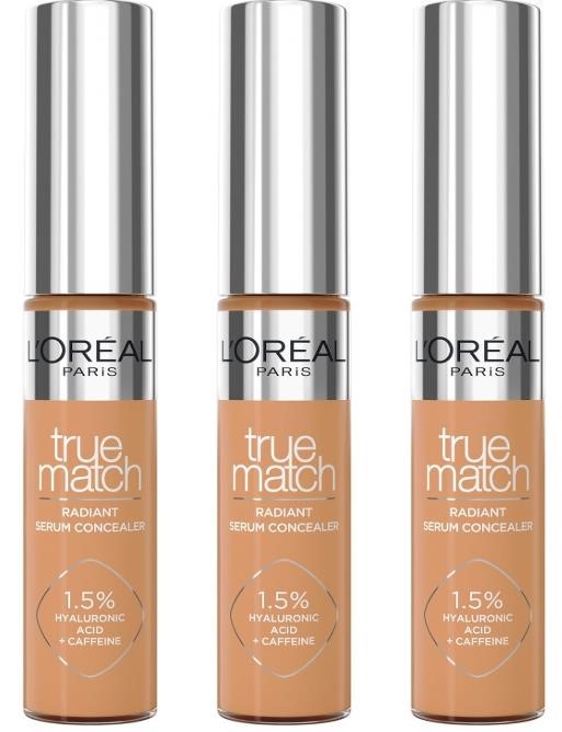 3x L'Oreal Paris True Match Radiant Serum Concealer 8N. NEW!