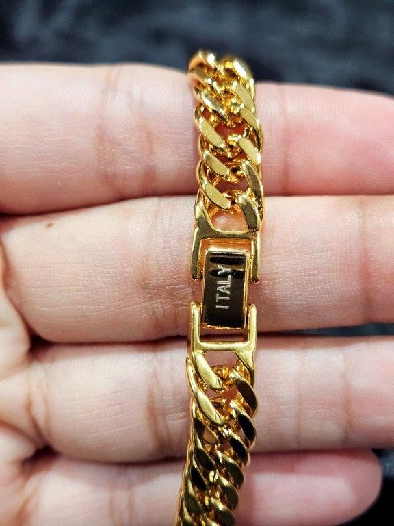 18k Italy Stamped Yellow Gold Filled Chain-Quality Guarantee-50cm