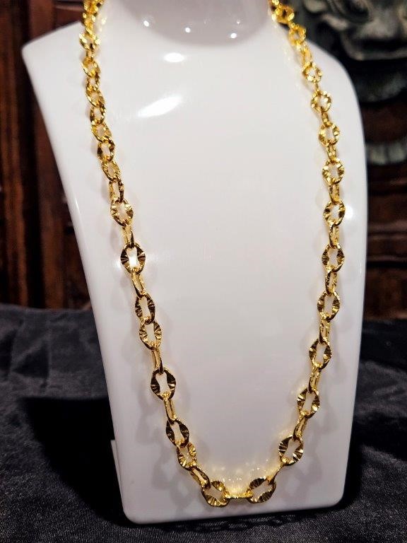 18k Italy Stamped Yellow Gold Filled  Chain-Quality Guarantee-50cm
