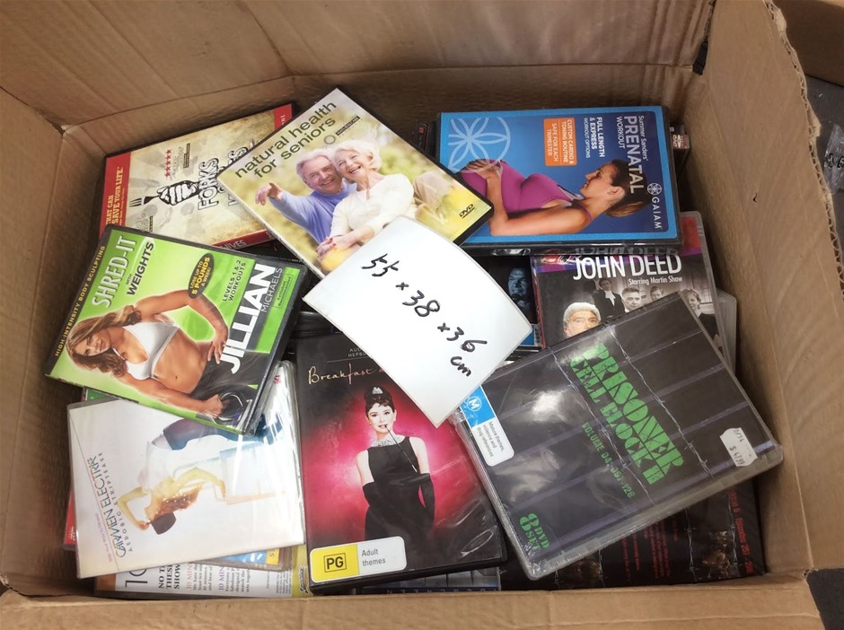Mixed Different types of movie DVDs (55x38x36:cm)