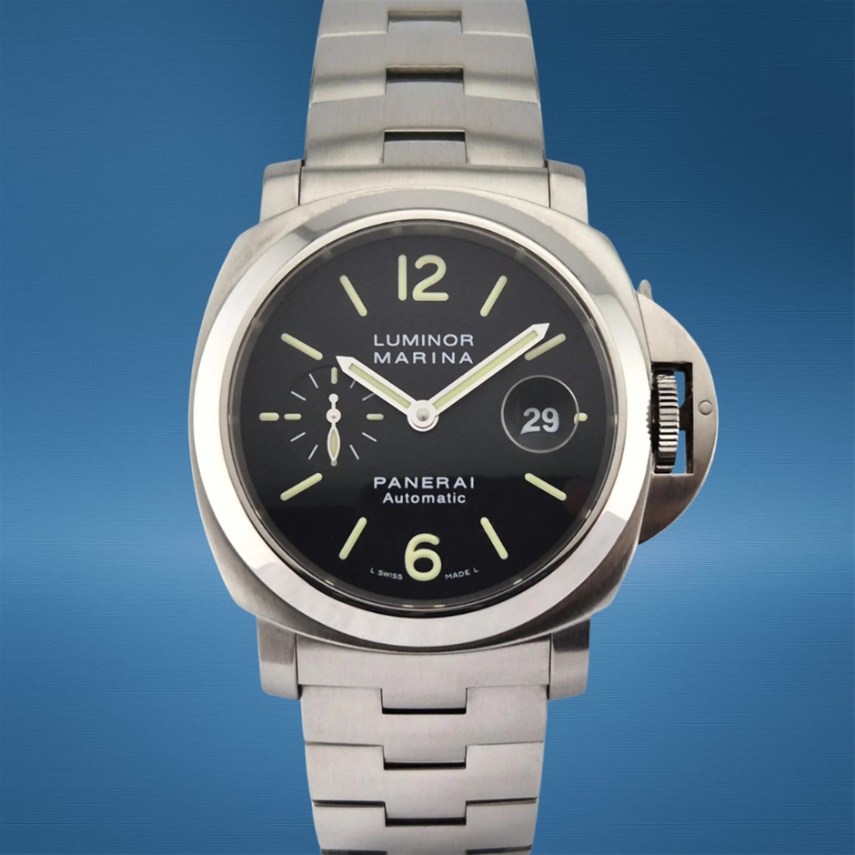 PANERAI LUMINOR MARINA 44MM STAINLESS STEEL PAM00299 AUTOMATIC WXO & COA