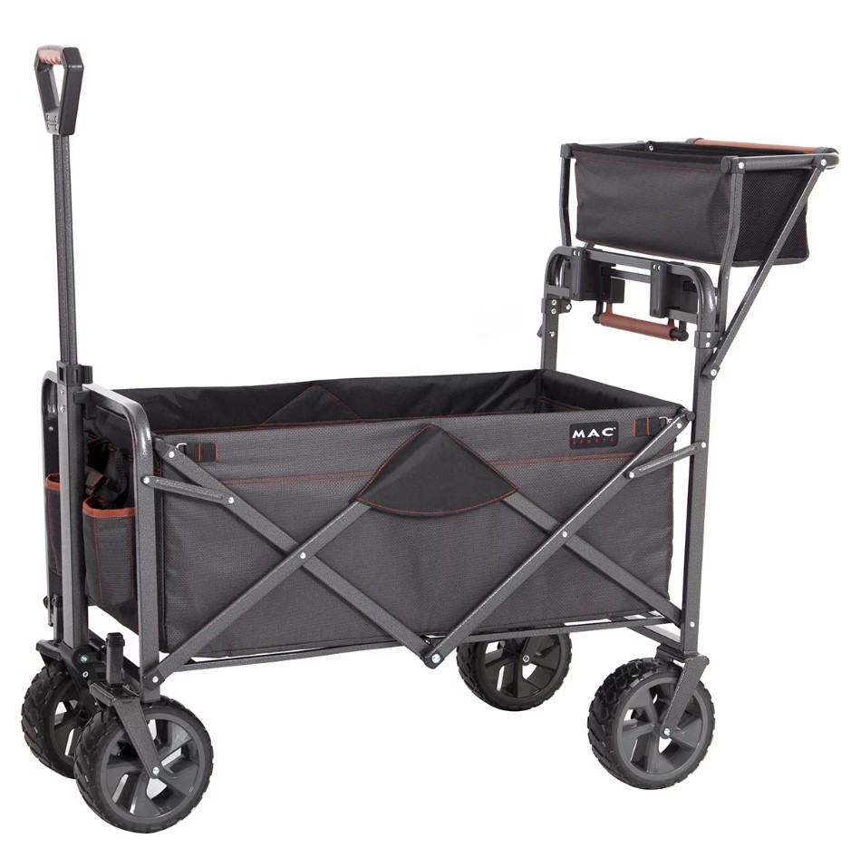 MAC SPORTS Deluxe Push Pull Folding Wagon with Brakes. NB: Used, not in ori