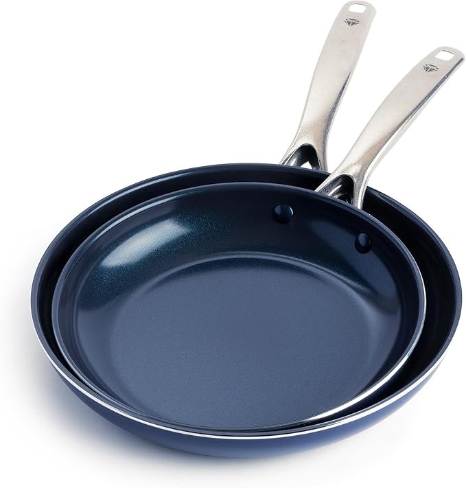 BLUE DIAMOND Cookware Diamond Infused Ceramic Nonstick 24cm & 28cm Frying P