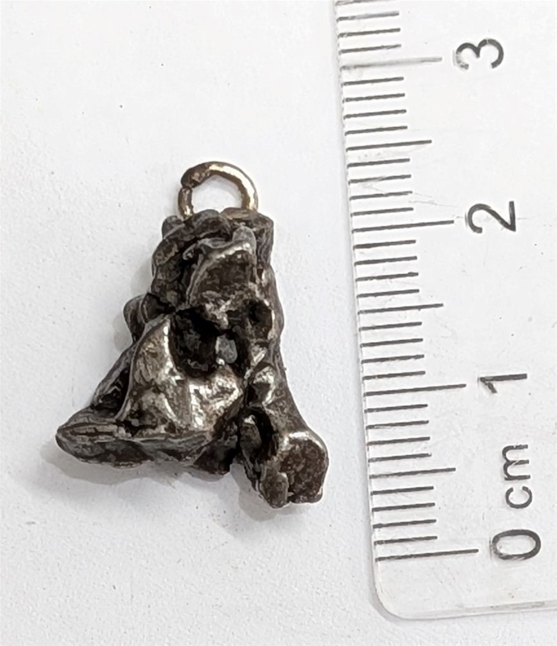 CAMPO DEL CIELO Iron Meteorite from Argentina made into a pendant