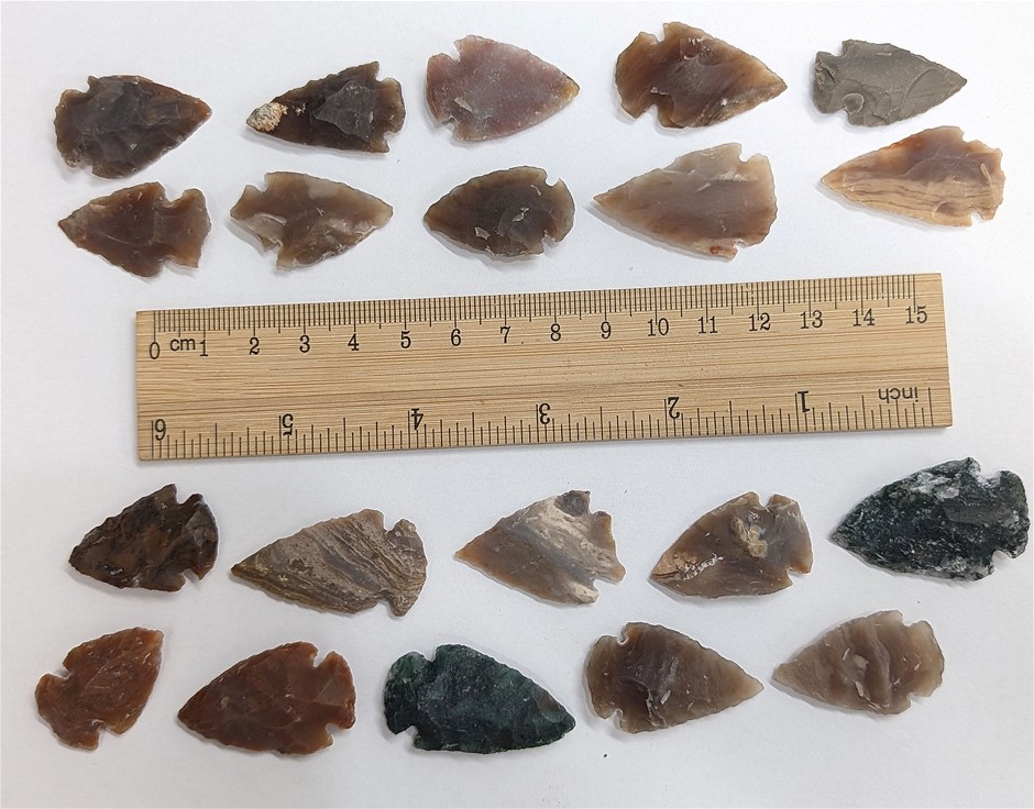 20 FLINT Stone Arrowheads