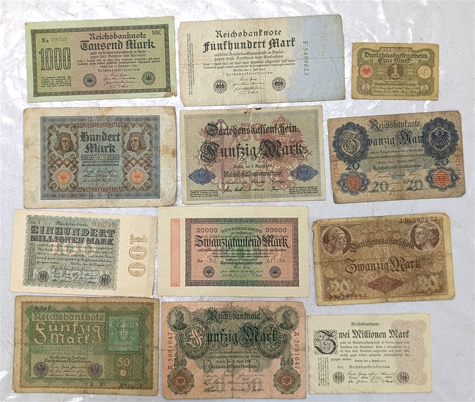 Collection of old GERMANY German Banknotes