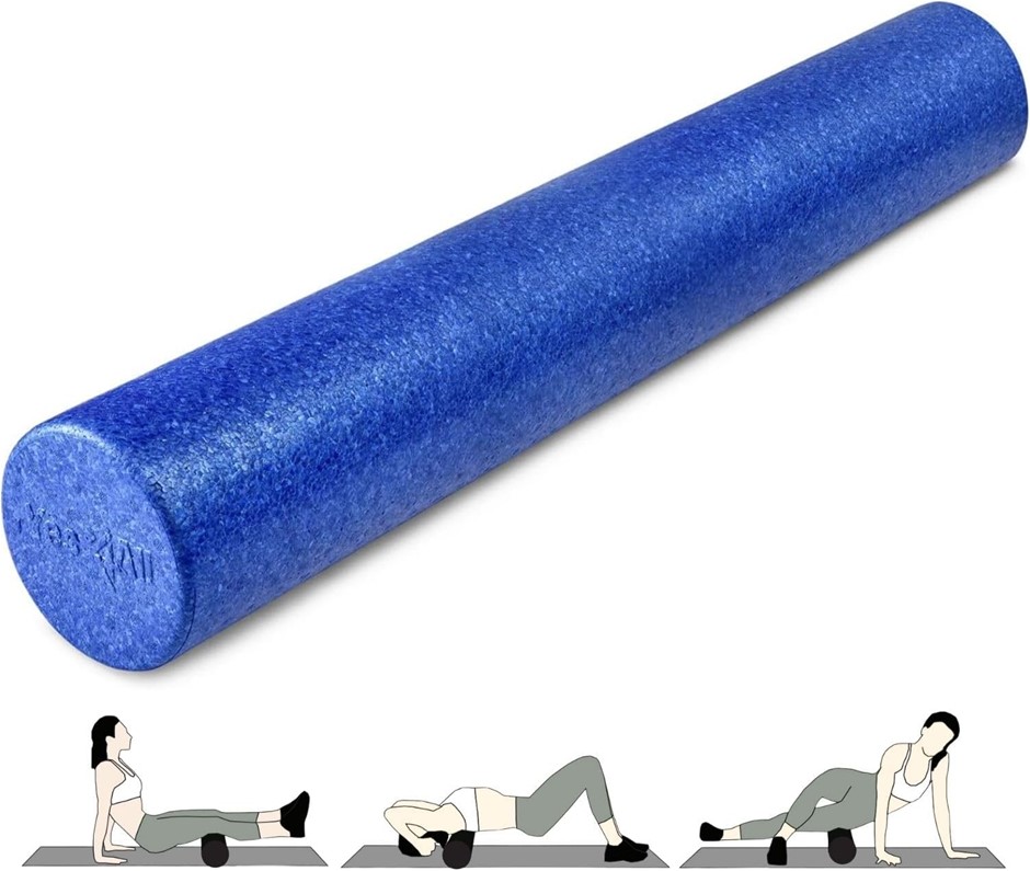 Yes4All High-Density EPP Round Back Roller Foam, Blue.