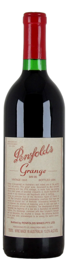 PENFOLDS GRANGE 1993 (1x 750mL), SA.