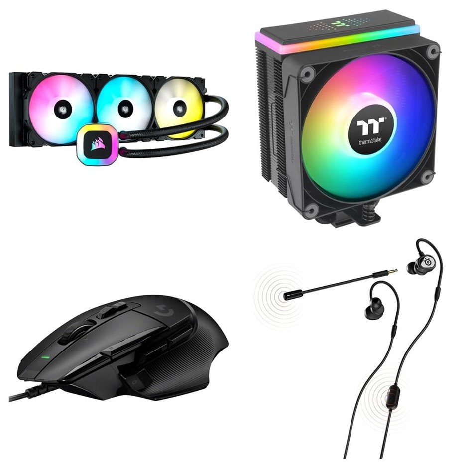 4 x Gaming Accessories. 1 x CORSAIR H150 RGB Liquid CPU Cooler, 360mm AIO,