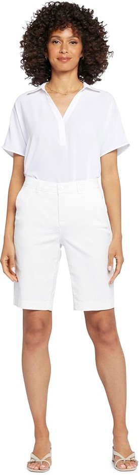 NYDJ Women's BermudaTwill Warm Weather Style & Slimming Fit Shorts, Size 10