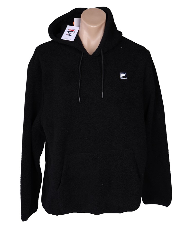 FILA Men's Carlo Hoodie, Size S, Black (001), 241264. NB: minor shop soil.