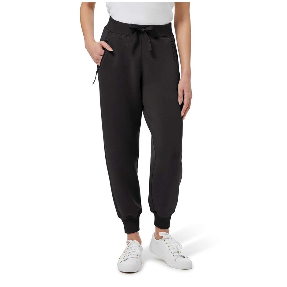 SIGNATURE Women's Soft Active Jogger, Size L, Black.
