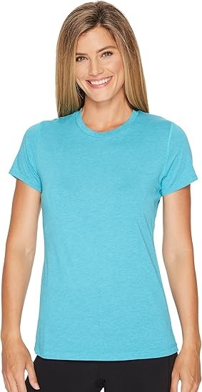 NEW BALANCE Women's Heather Tech Crew Tee, Size XL, Blue PISCES HEATHER, WT