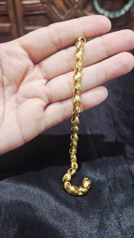 22KGold-filled/ITALY Triple Yellow Gold Plated  Bracelet  with stamp