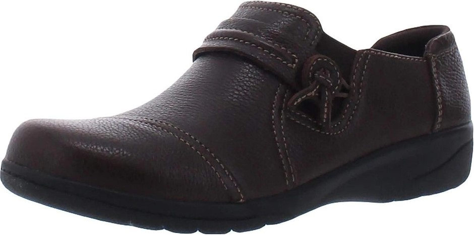 CLARKS Women's Cheyn Madi Slip-On Loafer, US10/EU41.5, Dark Brown Tumbled
