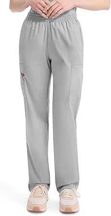 DICKIES Women's Signature Elastic Waist Scrubs Pant, 3XL, Grey, 86106. Buy