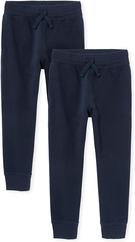 THE CHILDREN'S PLACE Boys 2 packs Active Fleece Jogger Sweatpants, Size XL,