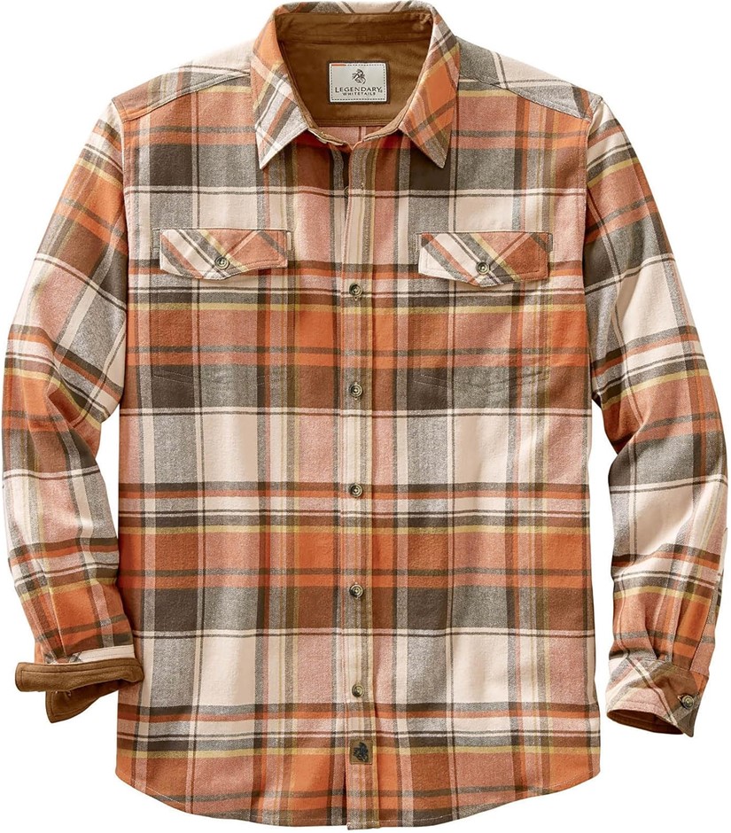LEGENDARY WHITETAILS Men's Big & Tall Legendary Flannel Shirt, Size 3XL, Ho