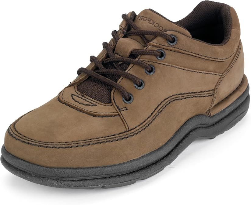 ROCKPORT Men's World Tour Classic Shoes, US11N/UK10.5/EU45, Chocolate Nubuc