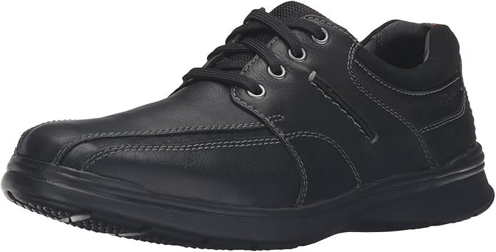 CLARKS Men's Cotrell Walk Oxford Shoes, US12M/EU46, Black Oily Leather, (19