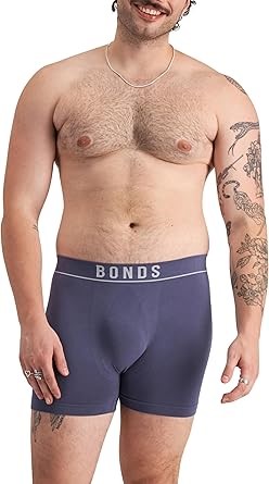 BONDS Men's 3 Pack Underwear Originals Seamless Trunk, Small, P02, Multicol