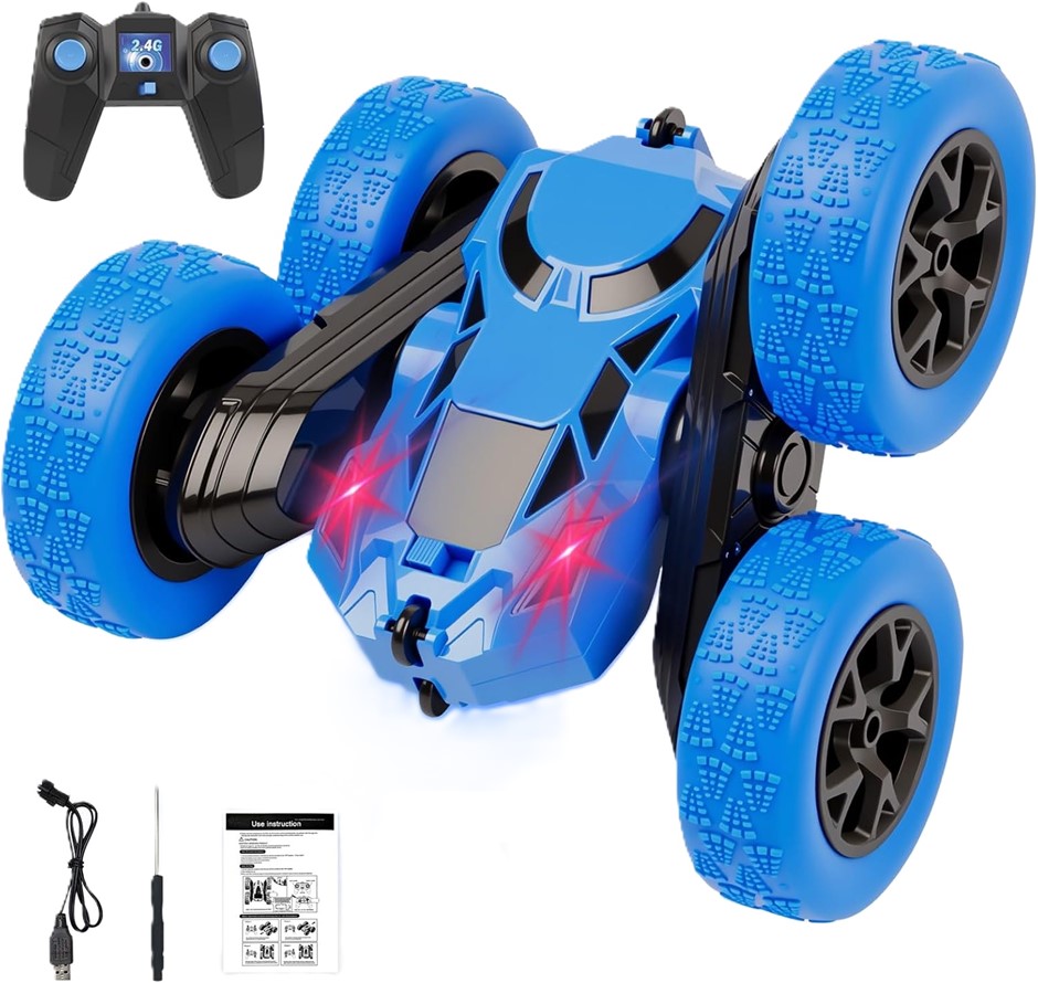 Remote Control Car, RC Cars Toys for Kids Ages 6-12, 2.4GHz RC Stunt Truck