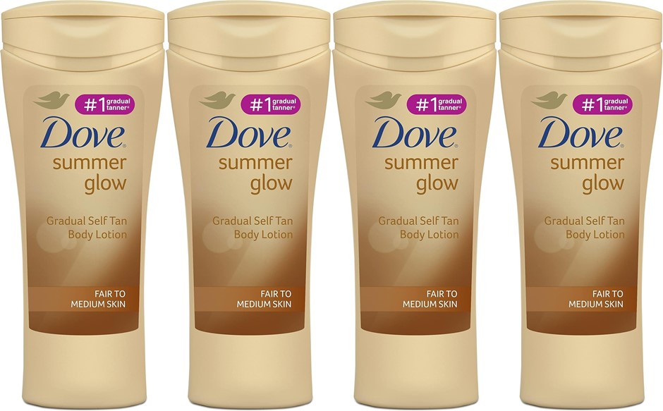 4 x DOVE Summer Glow Body Lotion Fair to Medium Skin, 250ml