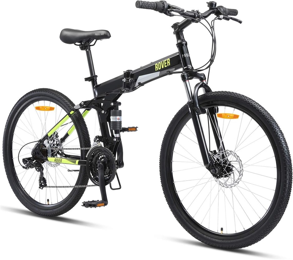 PROGEAR Rover 26" Folding MTB Black. NB: no front wheel Important Notice