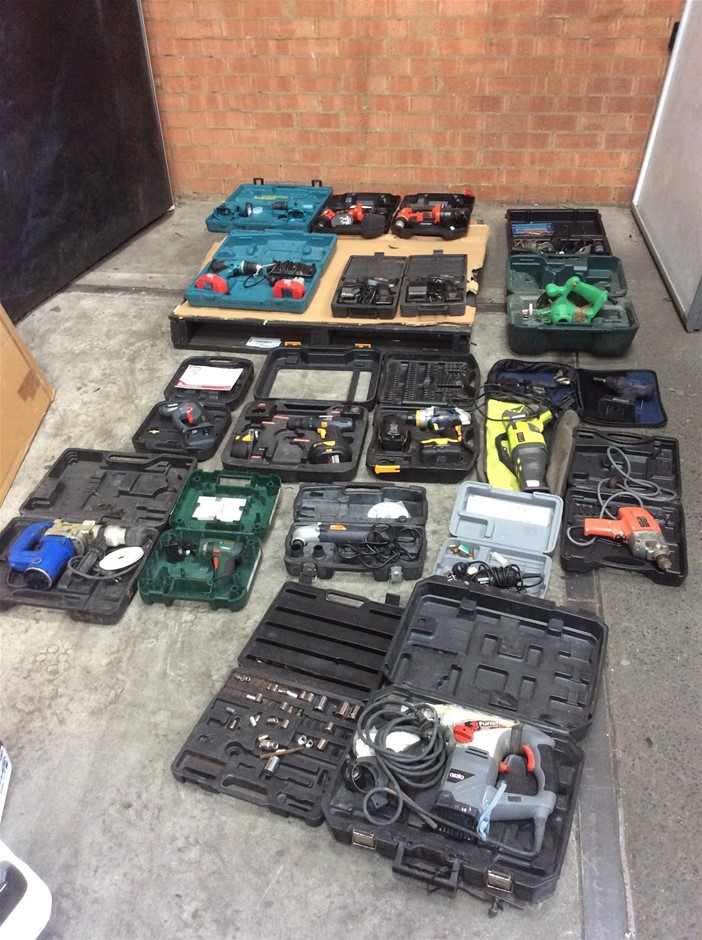 Mixed Lot Power Tools & Tool Kits (Drills, Drivers, Accessories)