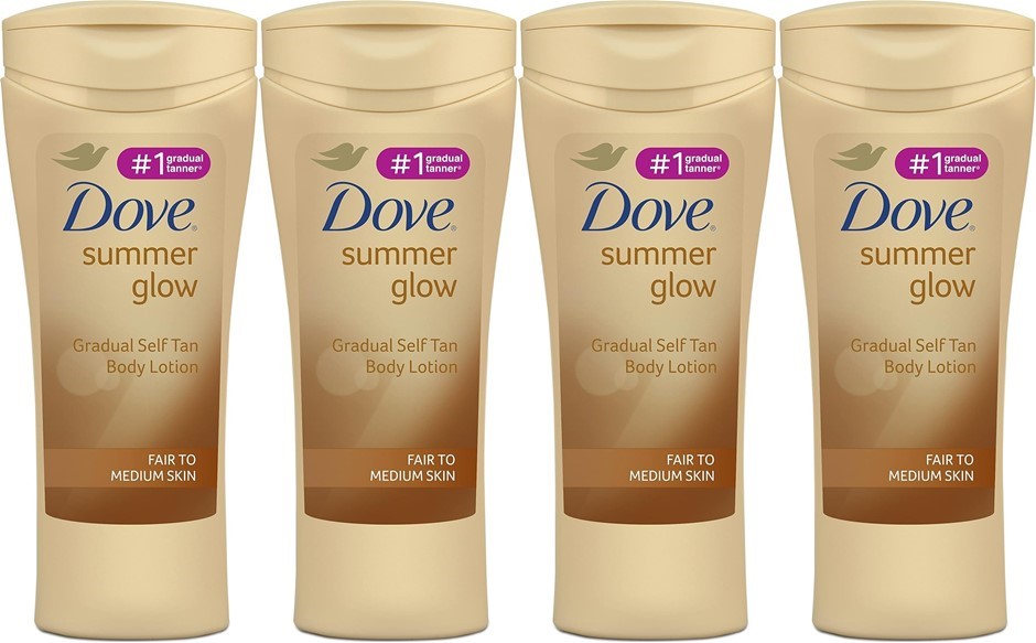 4 x DOVE Summer Glow Body Lotion Fair to Medium Skin, 250ml