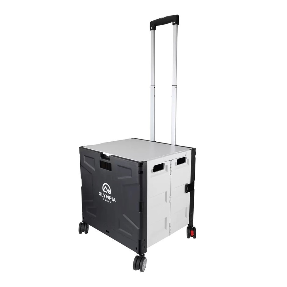 OLYMPIA Folding Shopping Cart, 43 x 38 x 104cm. NB: Not in original packagi