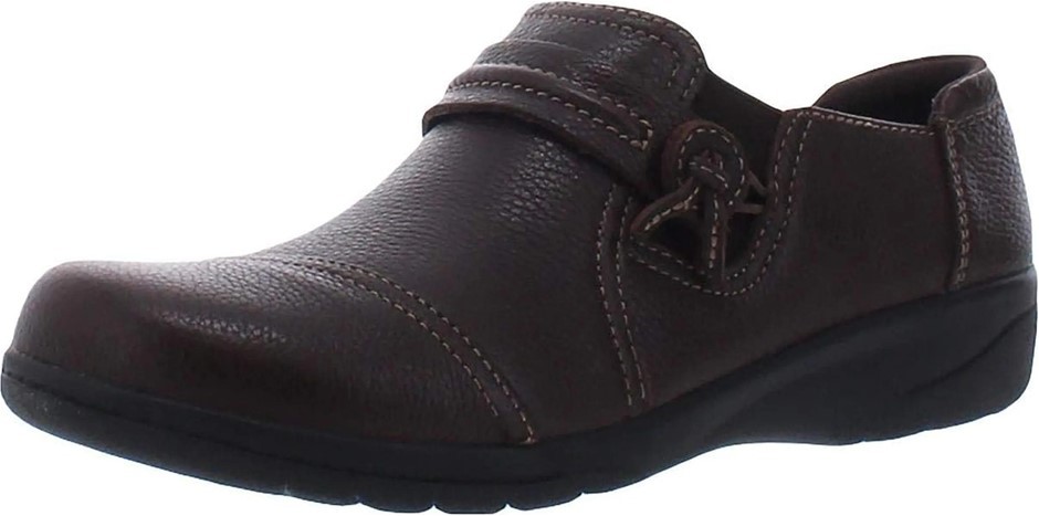 CLARKS Women's Cheyn Madi Slip-On Loafer, US10/EU41.5, Dark Brown Tumbled