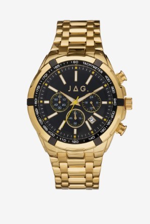 Jag Boss Gold Stainless Steel 46mm Mens Watch Modern Luxury. NB: has scratc
