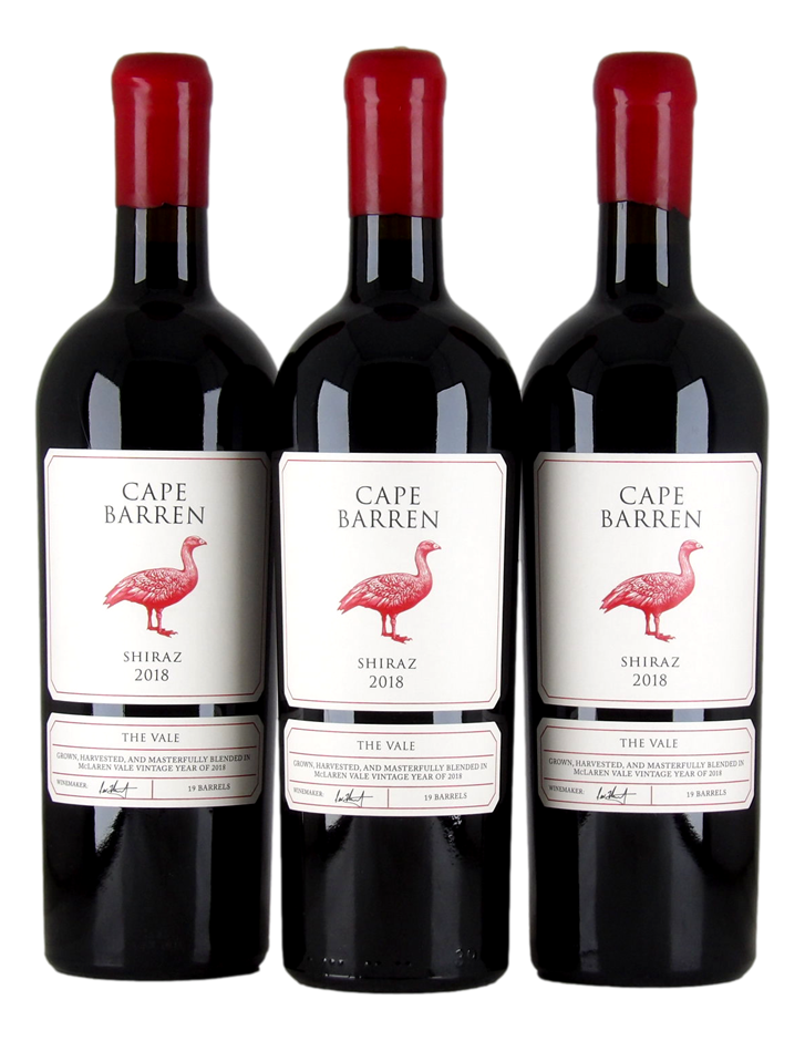 Cape Barren The Vale Shiraz 2018 (3x 750mL), SA.