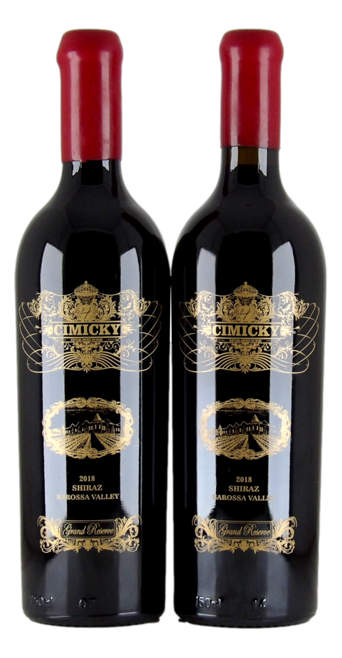 Cimicky Grand Reserve Shiraz 2018 (2x 750mL), SA.