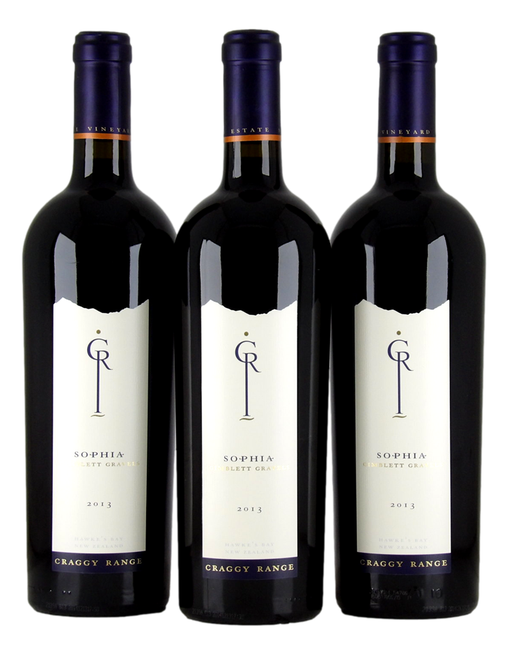 Craggy Range Sophia Cabernet Blend 2013 (3x 750mL), NZ.