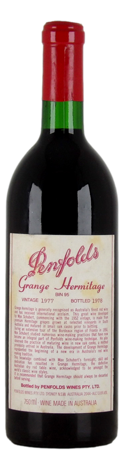 Penfolds Bin 95 Grange Hermitage 1977 (1x 750mL) SA.