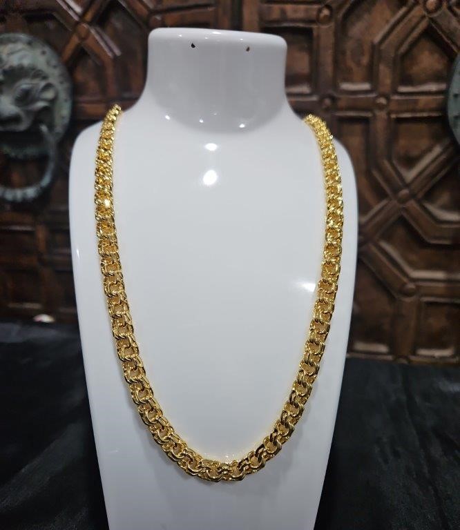 22K/Italy Gold Filled Chain(stamped 22K/Italy)Warranty Quality-55cm-Bonus