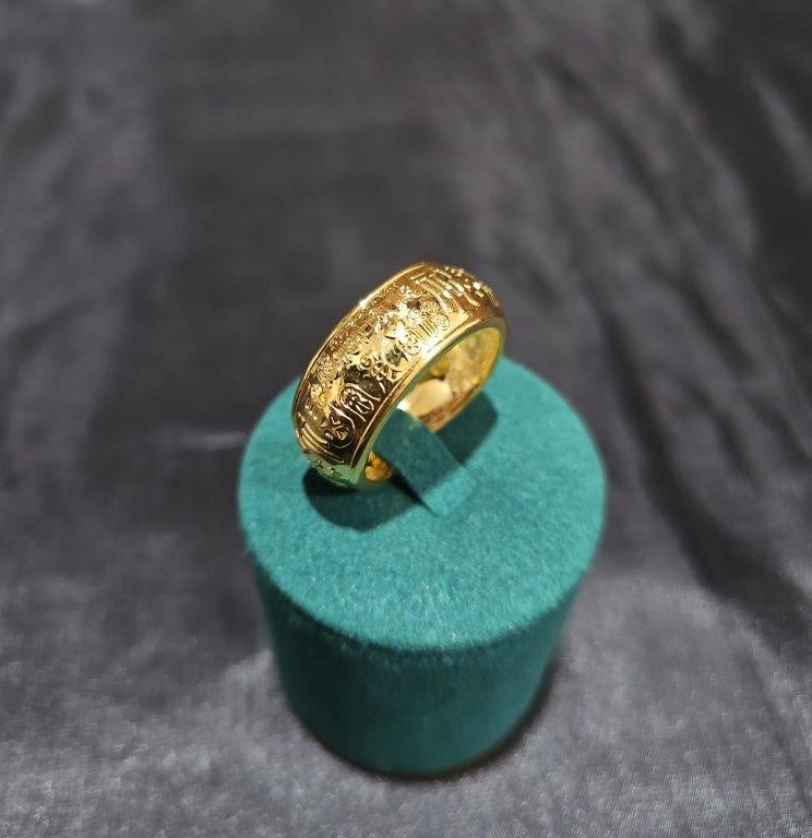22K/Italy Yellow Gold Filled Ring(stamped 22K/Italy)Warranty Quality-Bonus