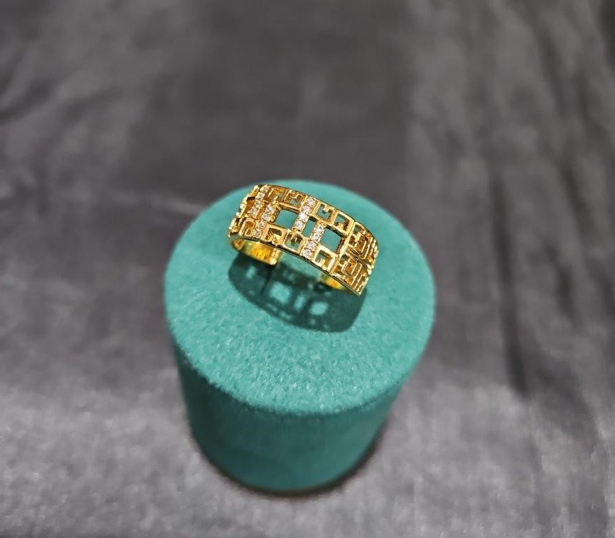 22K/Italy Yellow Gold Filled Ring(stamped 22K/Italy)Warranty Quality-Bonus