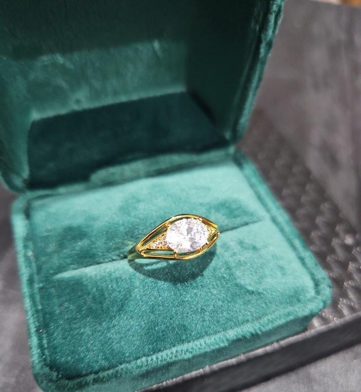 22K/Italy Yellow Gold Filled Ring(stamped 22K/Italy)Warranty Quality-Bonus