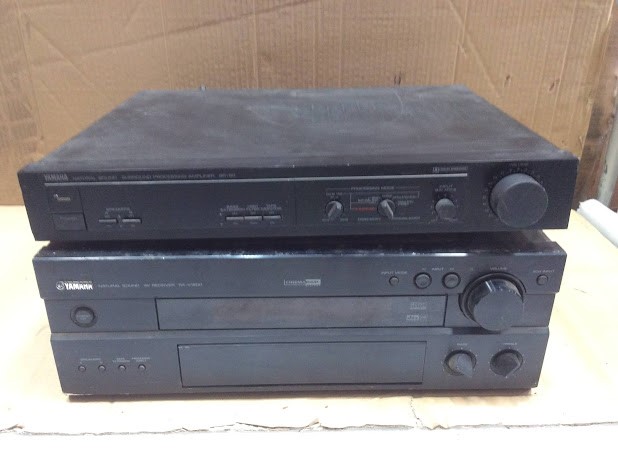 Yamaha SR-50 Surround Processing Amplifier&RX-V1200 AV Receiver (Lot of 2)