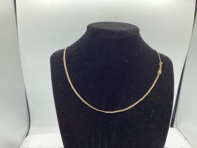 1 x Stamped 9ct Yellow Gold, Chain Necklet, No Clasp