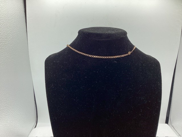 1 x Stamped 9ct Yellow Gold, Chain Necklet, No Clasp